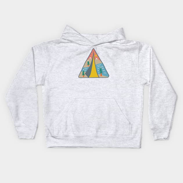 Camp Tent Kids Hoodie by quilimo